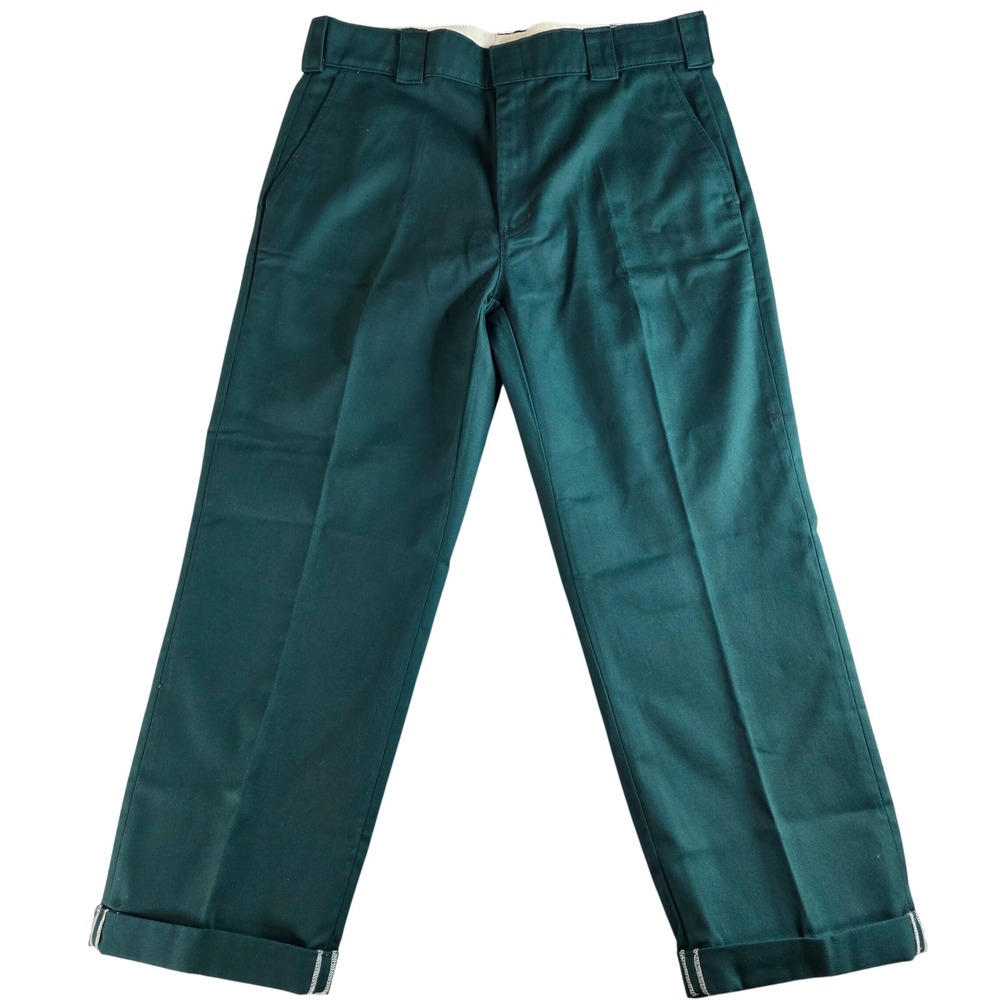 Dickies 874 Work Pants Mens 36x27 Green NWOT Regular Fit Cuffed Trousers Skater